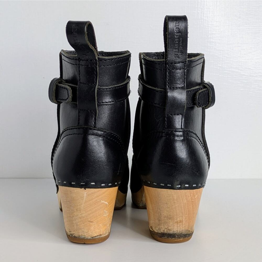 Swedish Hasbeens Jodhpur Ankle Boots 36 Black Leather Split Ankle 6-6.5 - Picture 5 of 16